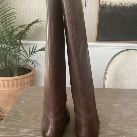 Cole Haan Hallee tall leather brown boots, size 11 - Picture 3 of 4